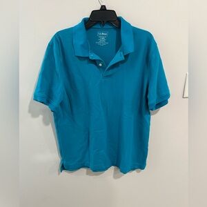 L.L. Bean Men's Premium Double L Polo Banded, Short-Sleeve Without Pocket
